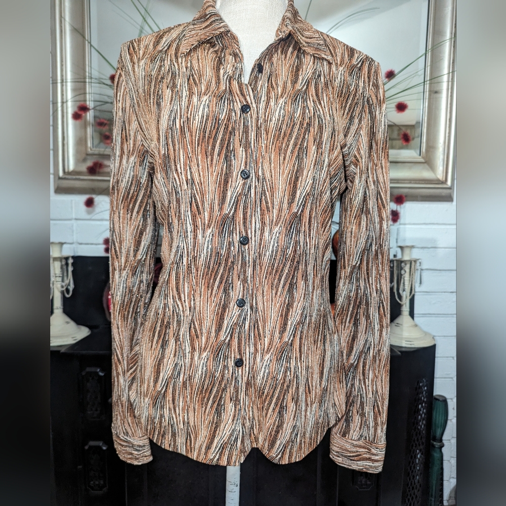 New York & Company    Metallic Stretchy Blouse